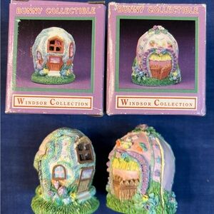 Vintage Windsor Collection Bunny Collectible Egg Houses with boxes